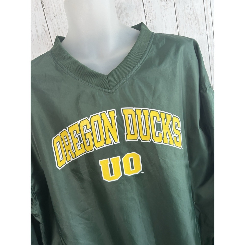 Vintage Red Oak Sportswear Oregon Ducks Pullover V Neck Polyester Size XL